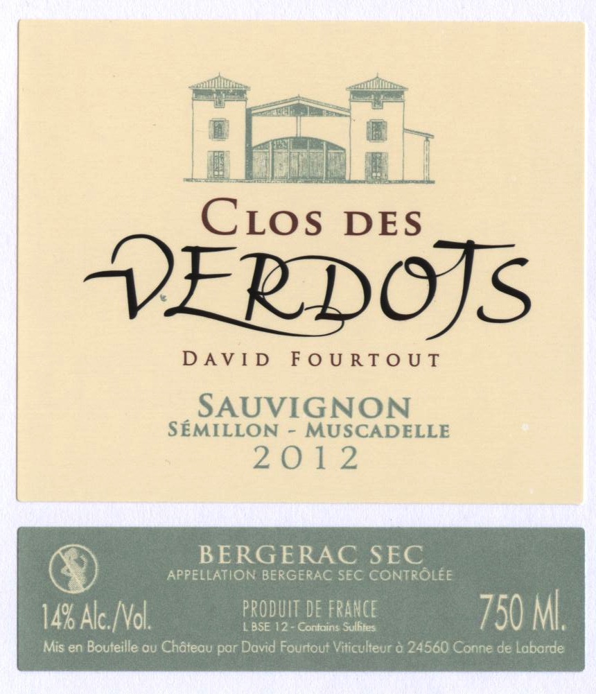 Clos des Verdots bergerac 2012 Clos des Verdots Bergerac 2012