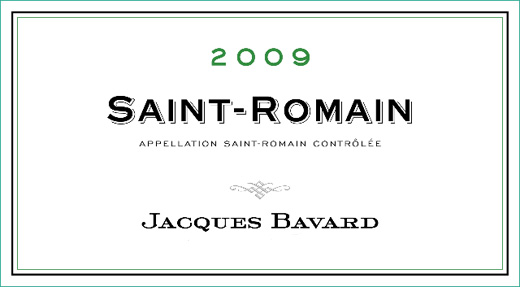 Saint-Romain blanc 2009, domaine Jacques Bavard