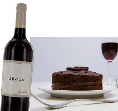 Accords mets vin avec le vin Ugaba : un gâteau au chocolat !