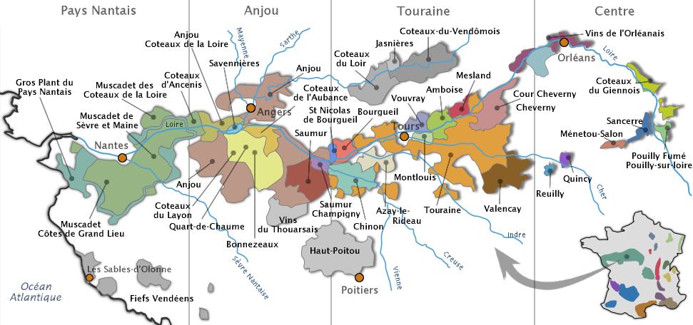 carte du Val de Loire