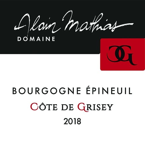 Domaine Alain Mathias - ÉPINEUIL 2017 Côte de Grisey
