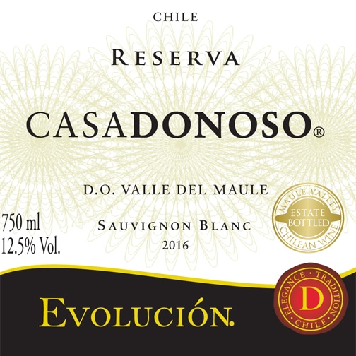 Casa Donoso Sauvignon Blanc VALLE DEL MAULE 2016 Chili