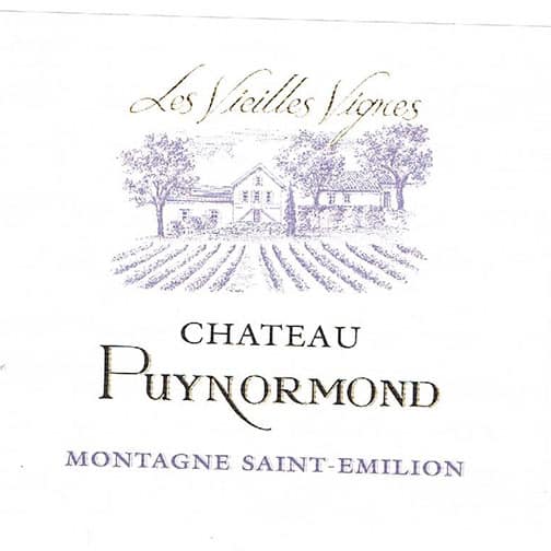 Château Puynormond MONTAGNE SAINT EMILION 2012 Les Vieilles Vignes