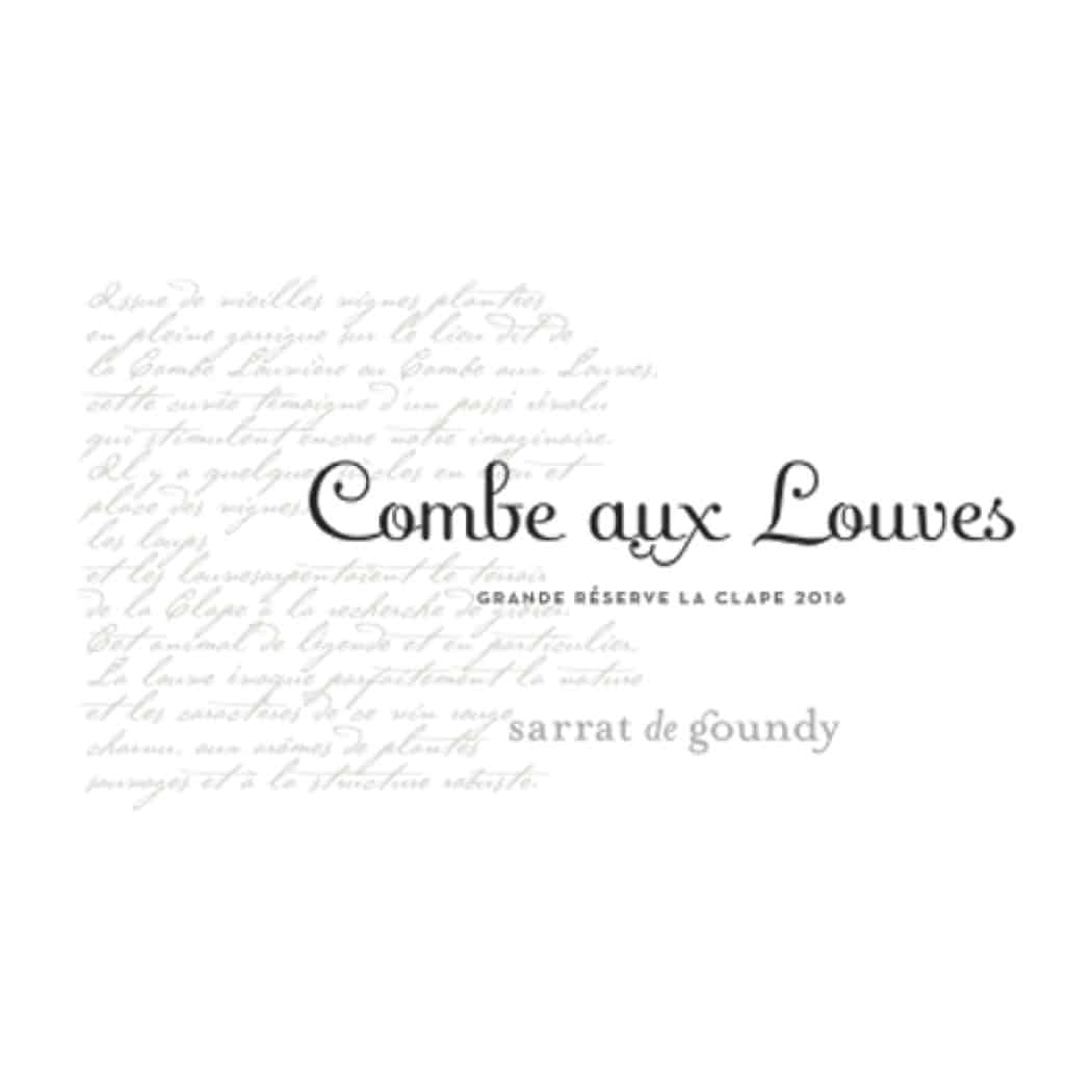 Domaine Sarrat de Goundy - LA CLAPE 2016 - Combe aux Louves