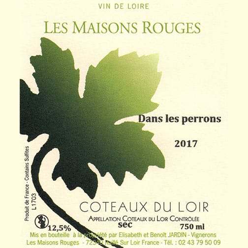 Domaine Les Maisons Rouges COTEAUX DU LOIR 2017 Les Perrons