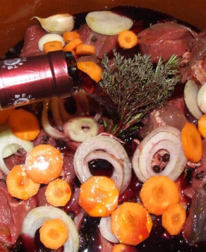 daube chevreuil vin