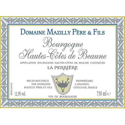 Domaine Mazilly Père et Fils HAUTES CÔTES DE BEAUNE 2016 - La Perrière