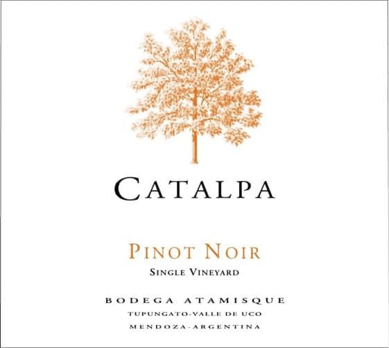 Bodega Atamisque CATALPA 2015 Pinot noir Argentine