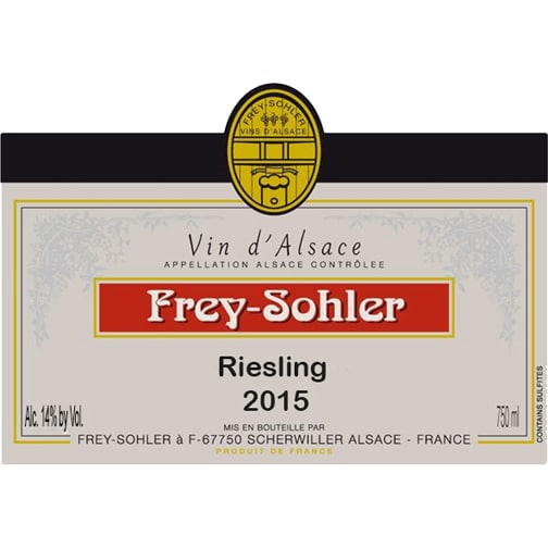 Domaine Frey-Sohler ALSACE Riesling 2015