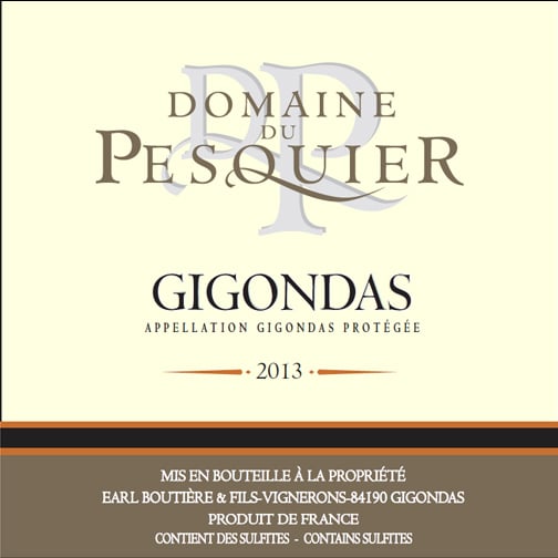 Domaine du Pesquier GIGONDAS 2013