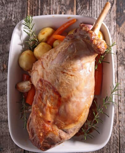 gigot légumes
