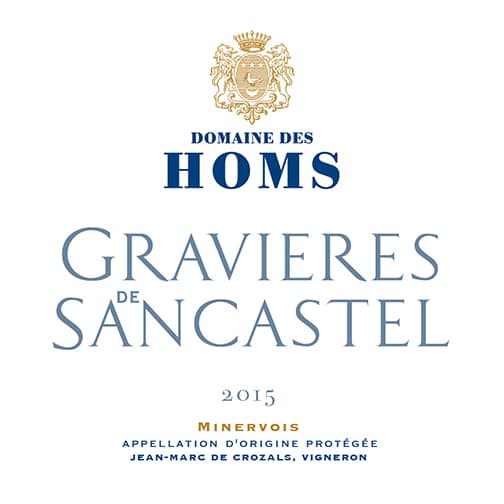Domaine des Homs MINERVOIS 2015 — Gravières de Sancastel