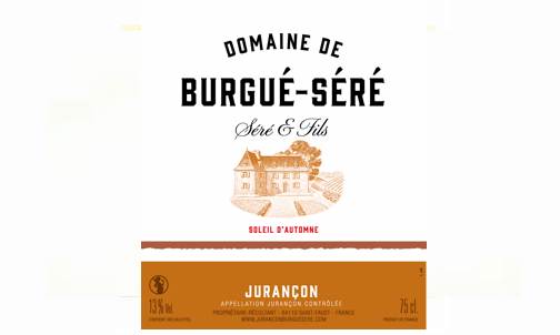 Domaine Burgué-Séré JURANÇON 2013 — Soleil d’automne