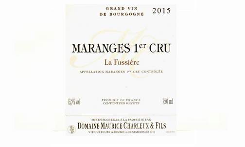 Domaine Maurice Charleux MARANGES 1ER CRU 2015 — La Fussière