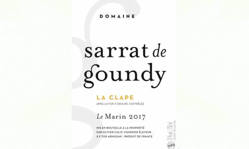 Domaine Sarrat de Goundy La Clape 2017 - Le Marin