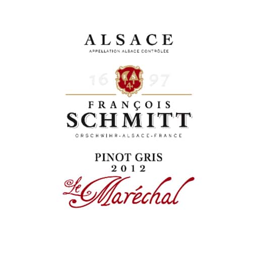 Alsace François Schmitt Pinot Gris 2012 Le Maréchal Orschwihr