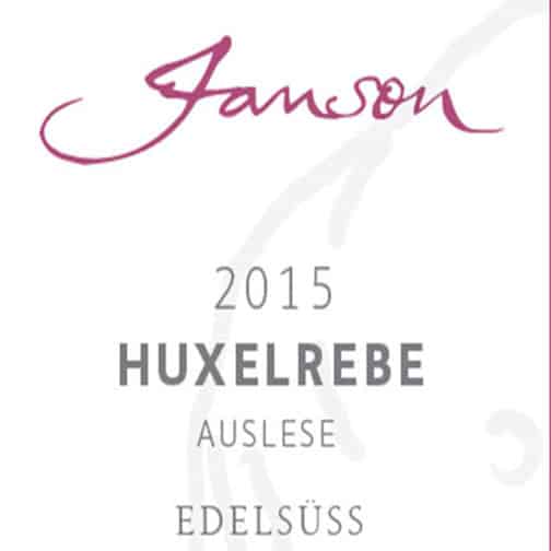 Janson Allemagne RHEINESSEN HUXELREBE AUSLESE 2015