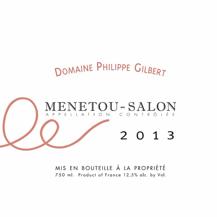 Domaine Philippe Gilbert MENETOU-SALON 2013