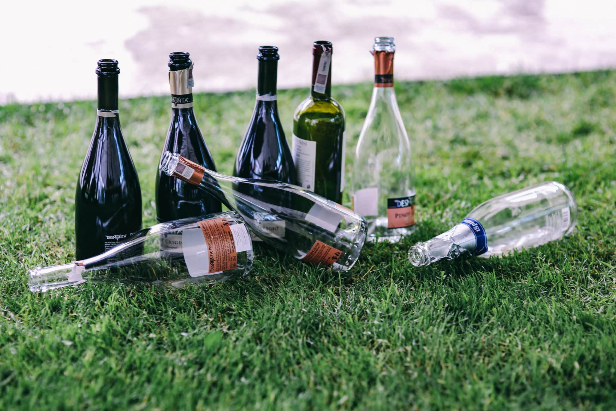 Bouteille en verre décorée lumineuse peinte à la main bouteille