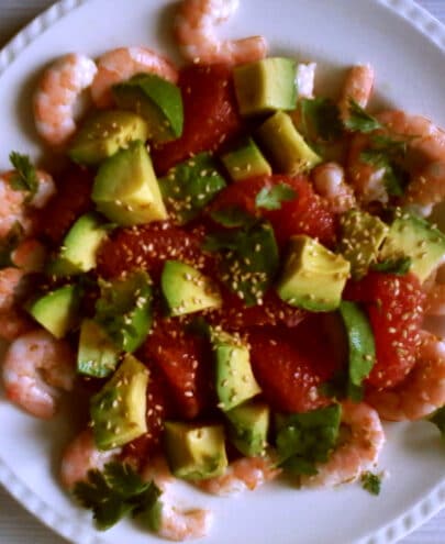 salade avocats crecettes pamplemousse