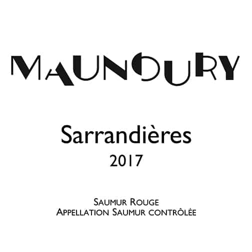 Domaine Maunoury SAUMUR 2017 Sarrandières