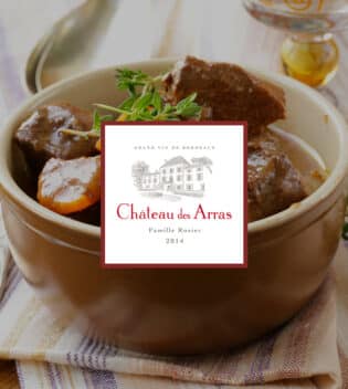 recette Château des Arras joues de boeuf