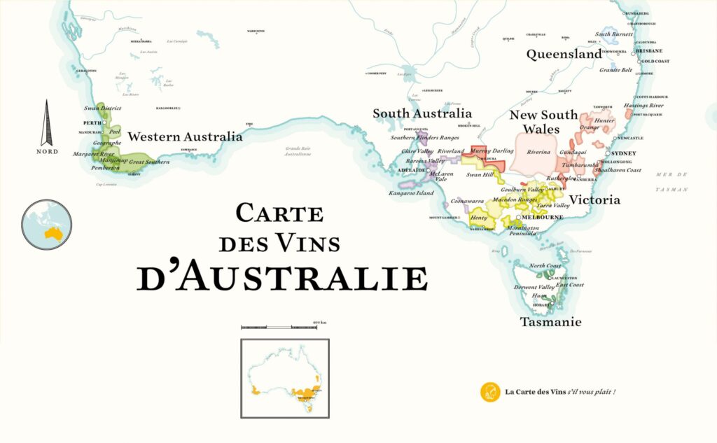 carte vin australie