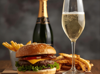 accords improbables : burger et champagne